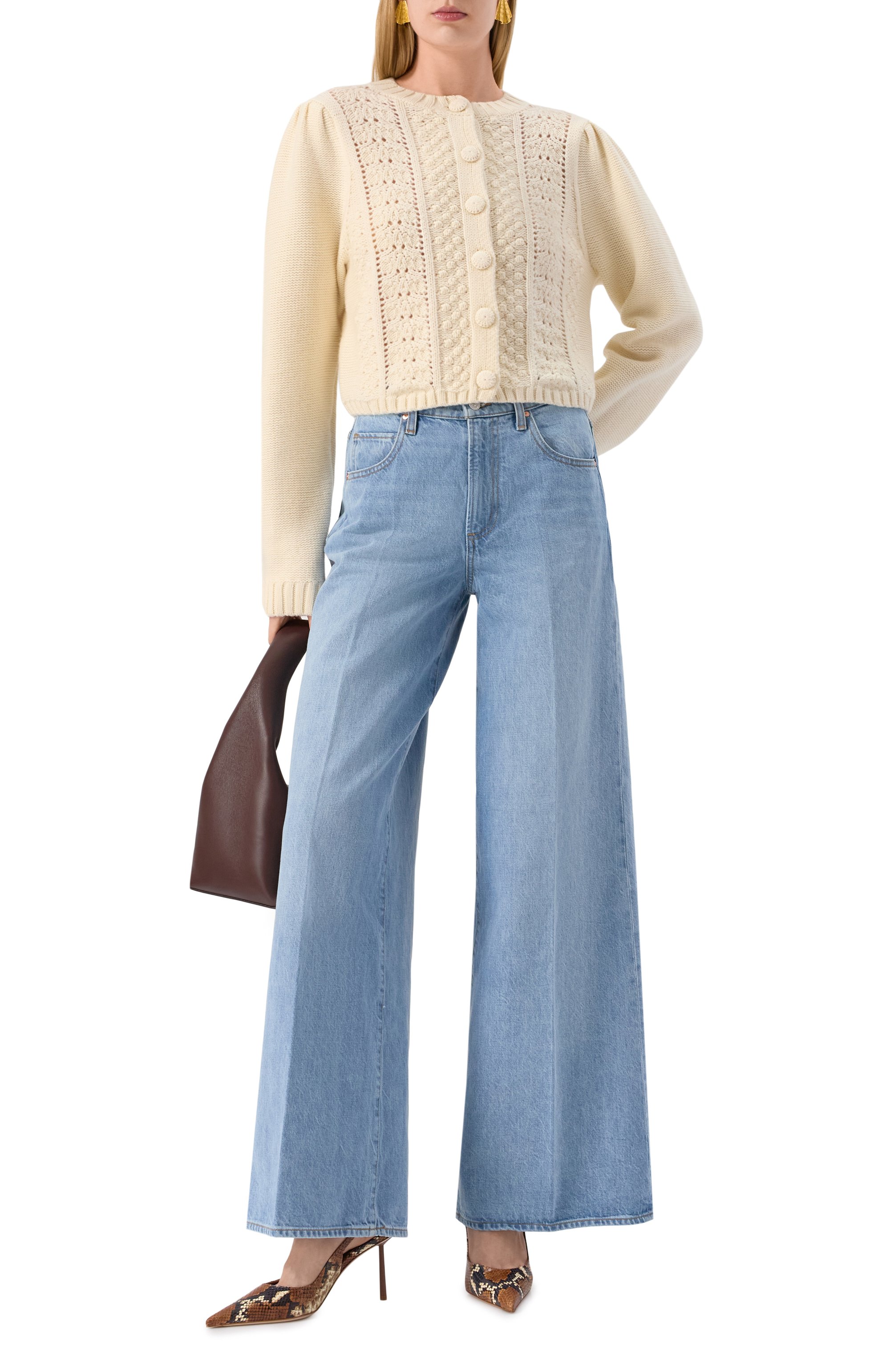 Шерстяной кардиган BOTROIS кремового цвета по цене 23900 руб., арт. SKU11455796, фото 2 Шерстяной кардиган BOTROIS, арт. SKU11455796, фото 2