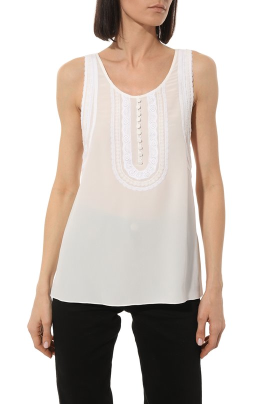 Топ из вискозы и шелка Ports 1961 Белый, фото 3