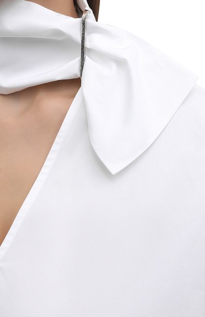 Хлопковый топ JIL SANDER белого цвета по цене 79100 руб., арт. JSWS566805-WS244200, фото 5 Хлопковый топ JIL SANDER, арт. JSWS566805-WS244200, фото 5