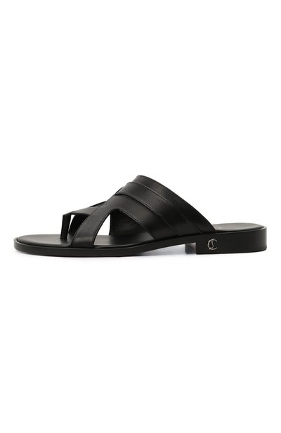 Кожаные шлепанцы sinouhe CHRISTIAN LOUBOUTIN, арт. 3210554/SIN0UHE FLAT, фото 3