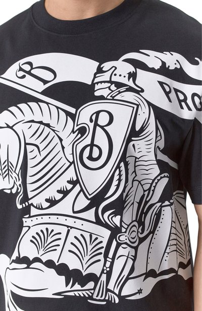 Хлопковая футболка BURBERRY, арт. 8095058, фото 5