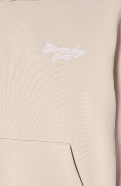 Детский хлопковое худи GIVENCHY кремового цвета, арт. H30700 | Фото 3 (Материал подклада: Хлопок; Рукава: Длинные; Драгоценные камни: Проставлено; Материал сплава: Проставлено; Мальчики Кросс-КТ: Худи-одежда; Материал внешний: Хлопок; Ростовка одежда: 5 лет | 110 см, 7 лет | 122 см, 9 лет | 134 см, 12 лет | 152 см, 13 - 15 лет | 158 см)