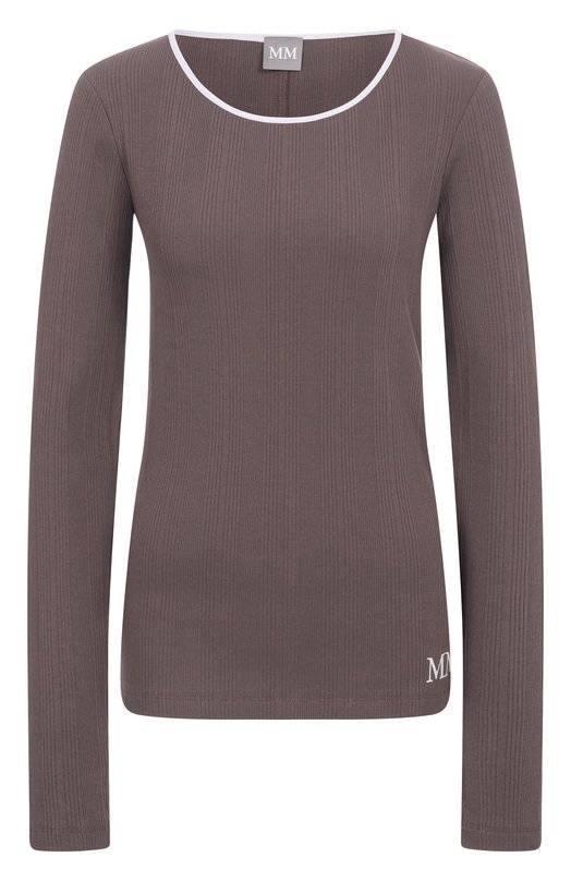 Хлопковый пуловер Max Mara Leisure PARC0 Коричневый PARC0