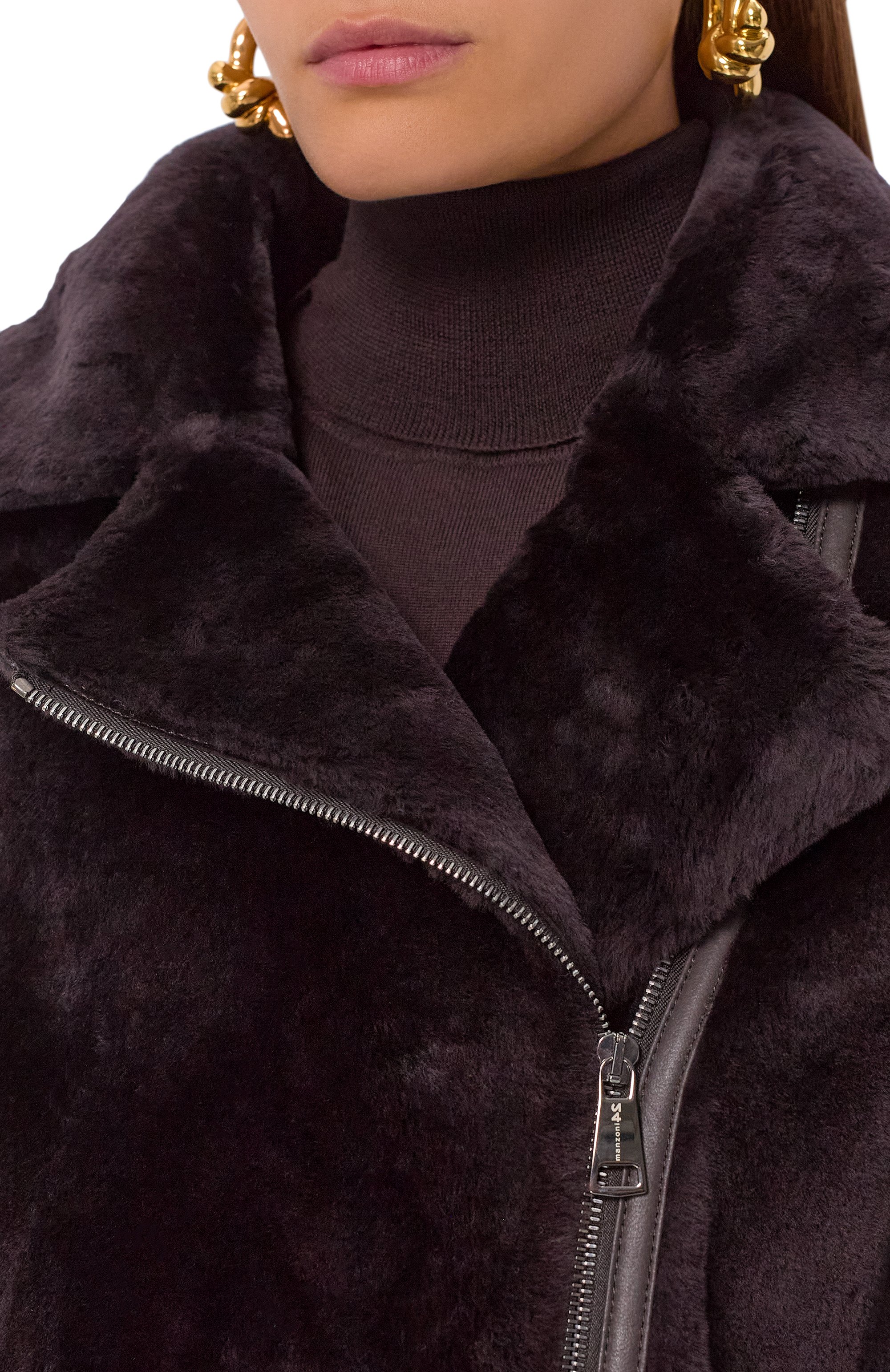 Дубленка из овчины MANZONI24, арт. 25M1418-S21, фото 5