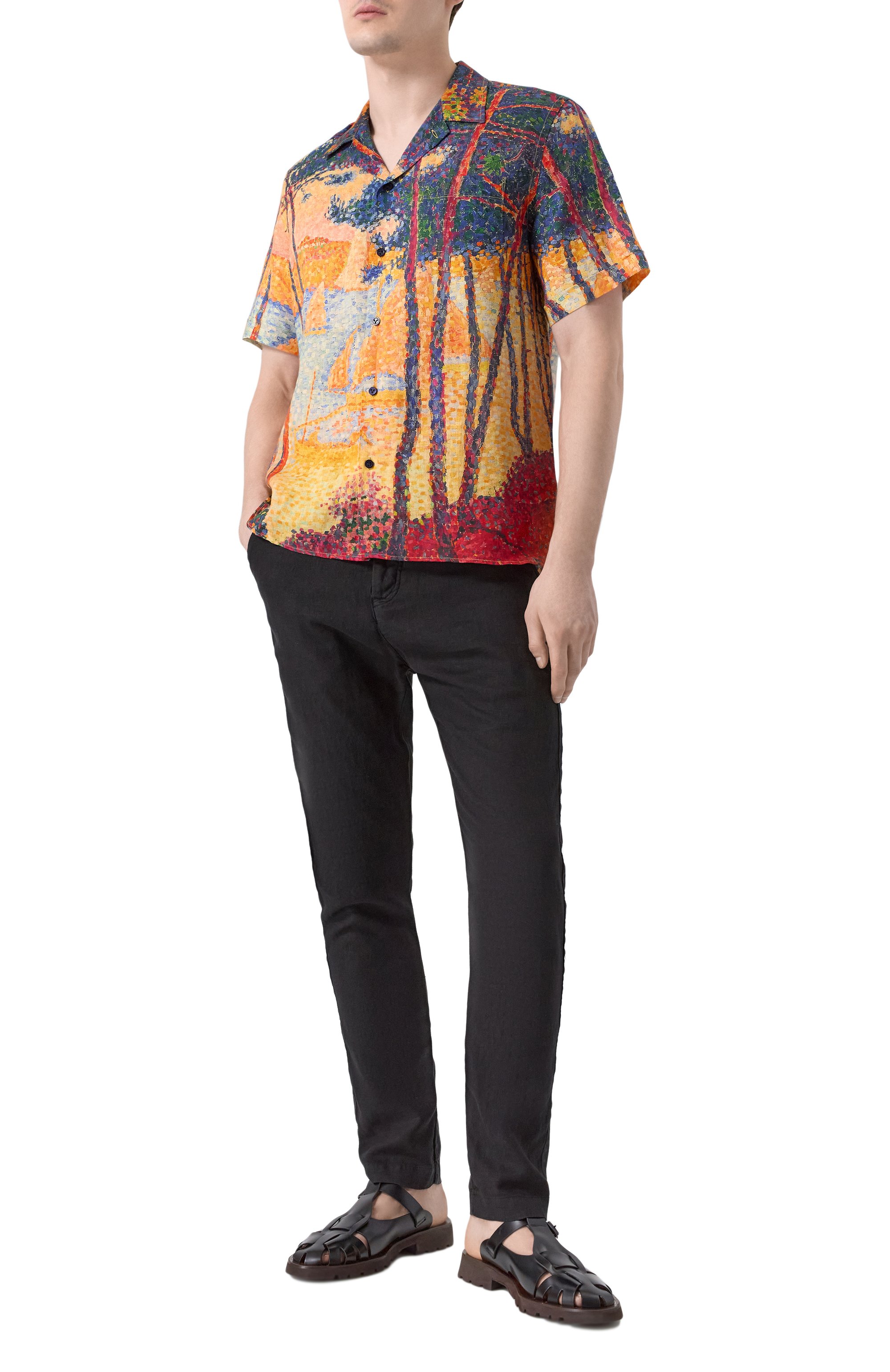 Льняные брюки HANNES ROETHER, арт. BAR21BE.PLUS.602/, фото 2