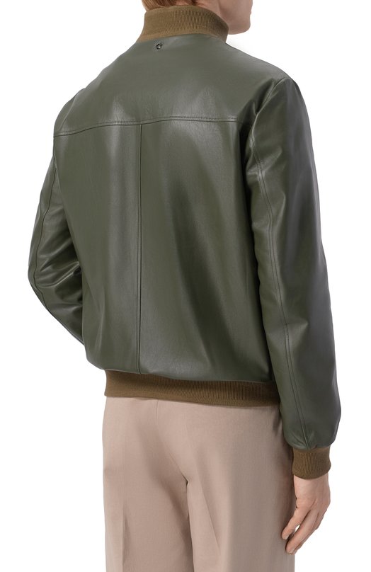 Кожаный бомбер Stefano Ricci M7J6100260/NPNUV5 Зелёный  M7J6100260/NPNUV5 Фото 4