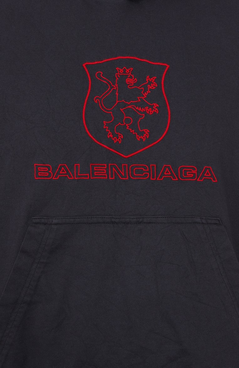 Мужской хлопковое худи BALENCIAGA черного цвета, арт. 807999/TRVR9 | Фото 11 (Материал внешний: Хлопок; Рукава: Длинные; Длина (для топов): Стандартные; Принт: С принтом; Мужское Кросс-КТ: Худи-одежда; Стили: Кэжуэл)