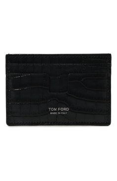 Мужской кожаный футляр для кредитных карт TOM FORD темно-синего цвета, арт. Y0232P/LCL168 | Фото 1 (Материал: Натуральная кожа; Материал сплава: Проставлено; Нос: Не проставлено)