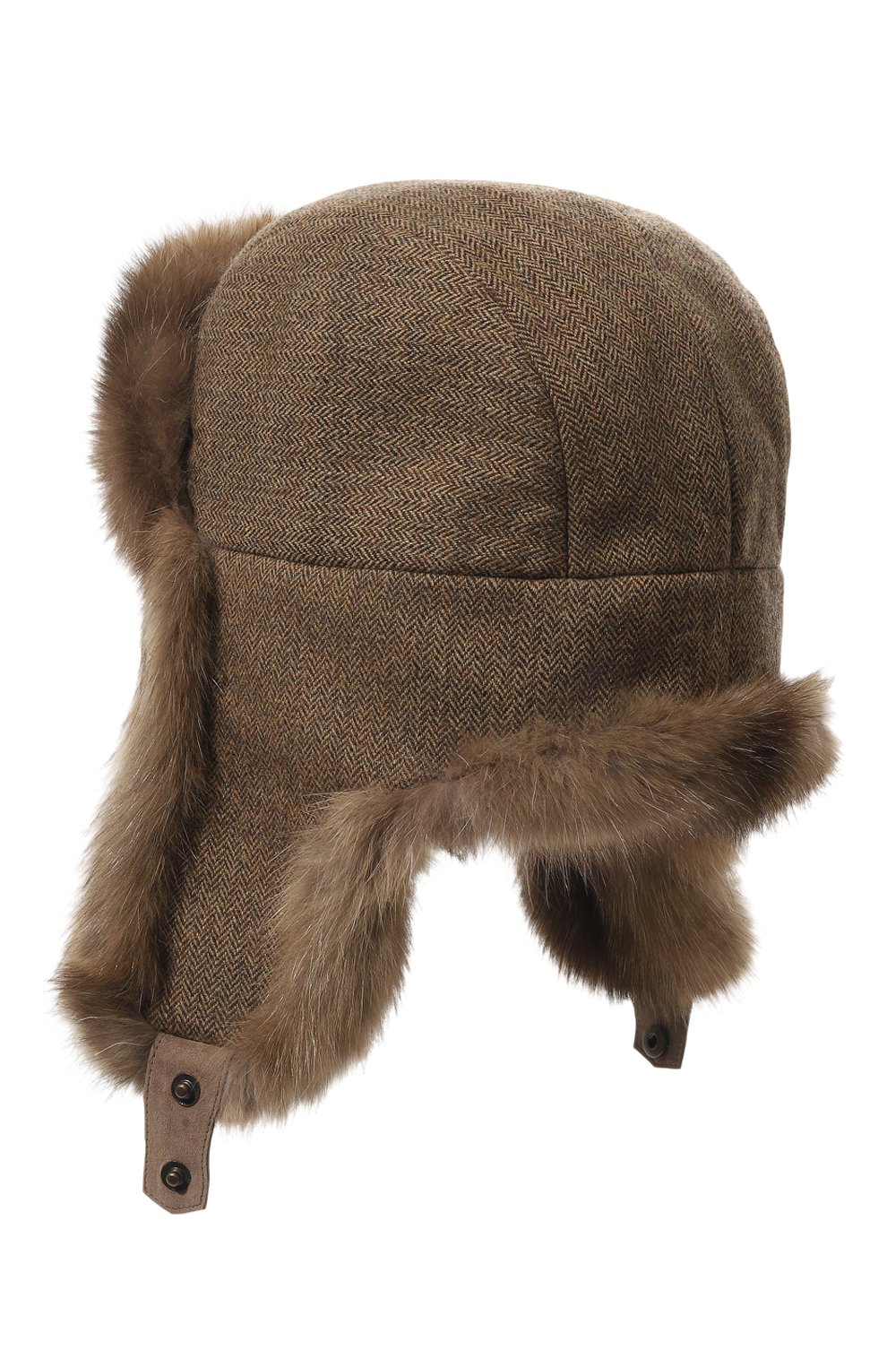 Кашемировая шапка-ушанка с мехом соболя FURLAND, арт. 0201414210037100029, фото 2