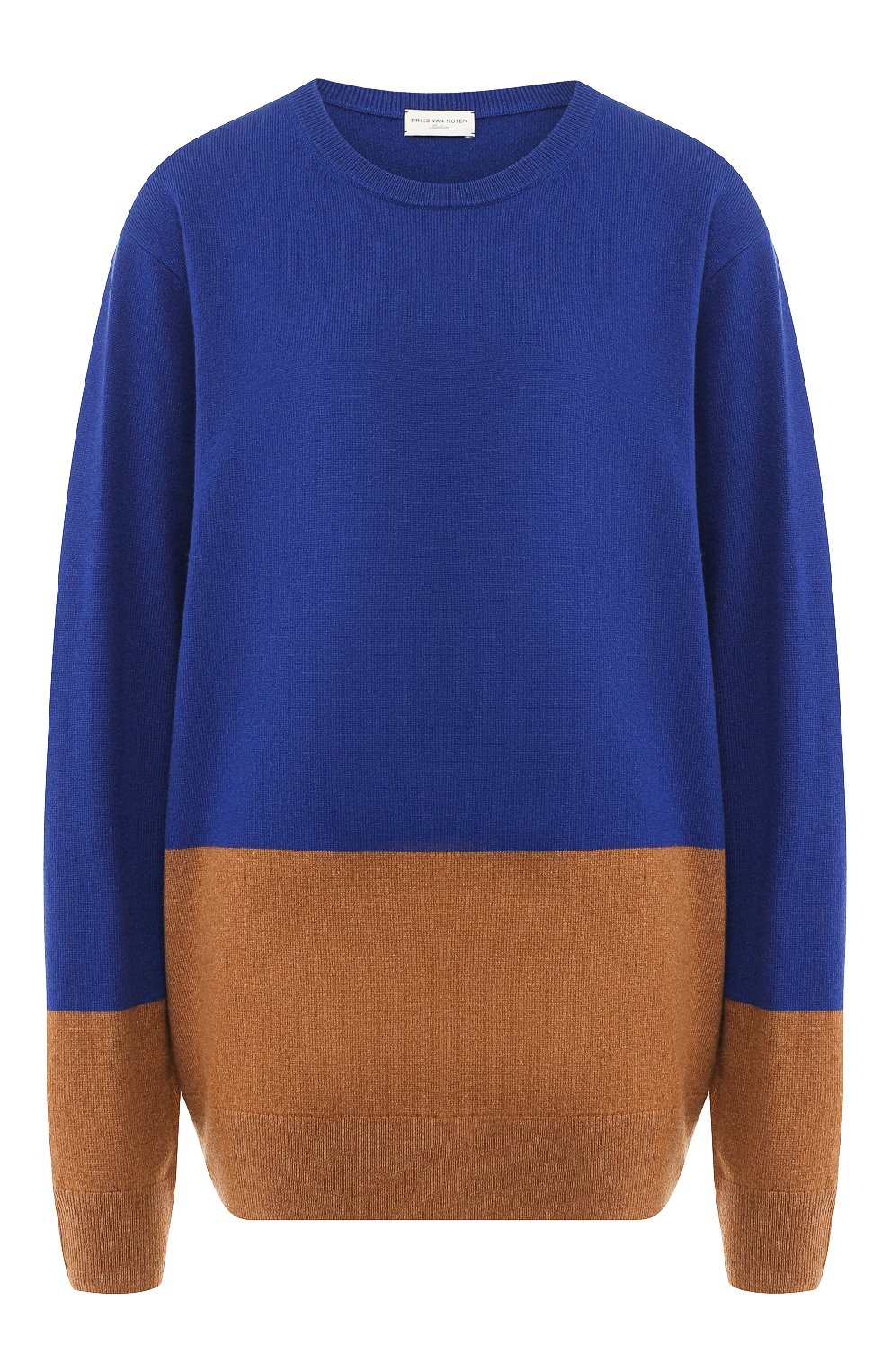 Кашемировый пуловер DRIES VAN NOTEN синего цвета по цене 84100 руб., арт. 191-31220-7711, фото 1 Кашемировый пуловер DRIES VAN NOTEN, арт. 191-31220-7711, фото 1