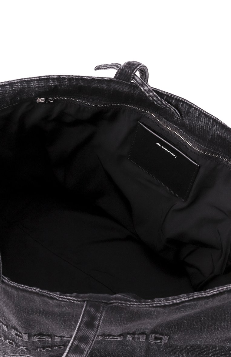 Женская сумка-тоут punch medium ALEXANDER WANG темно-серого цвета, арт. 20125T30T | Фото 5 (Материал сплава: Проставлено; Драгоценные камни: Проставлено; Размер: medium; Материал: Текстиль)