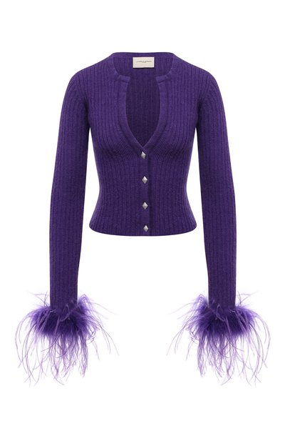 Кардиган с отделкой перьями GIUSEPPE DI MORABITO, арт. FW21116KN-156, фото 1