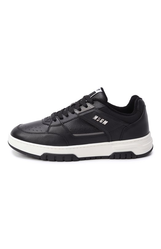 Кожаные кеды MSGM 3940MS604/886 Чёрный  3940MS604/886 Фото 4