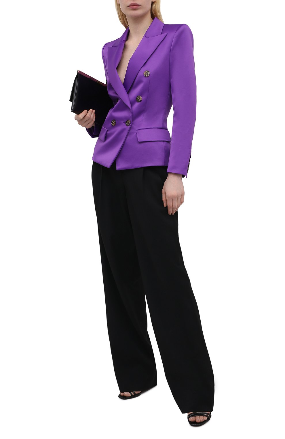 Двубортный жакет ALEXANDRE VAUTHIER фиолетового цвета по цене 226000 руб., арт. 212JA802BIS 1458-212, фото 2 Двубортный жакет ALEXANDRE VAUTHIER, арт. 212JA802BIS 1458-212, фото 2