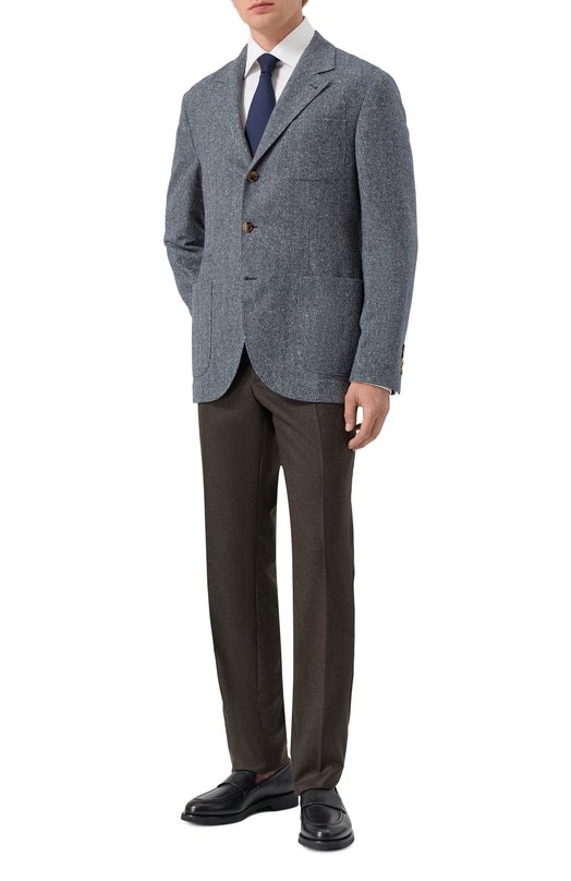 Пиджак из шерсти и кашемира Brunello Cucinelli MV4177BND Синий  MV4177BND Фото 3