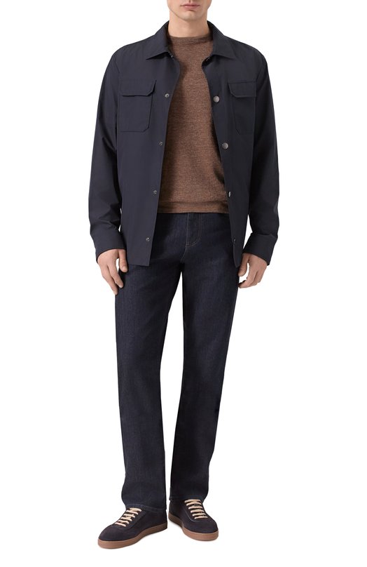 Футболка изо льна и хлопка Brunello Cucinelli M2L00340 Коричневый  M2L00340 Фото 2