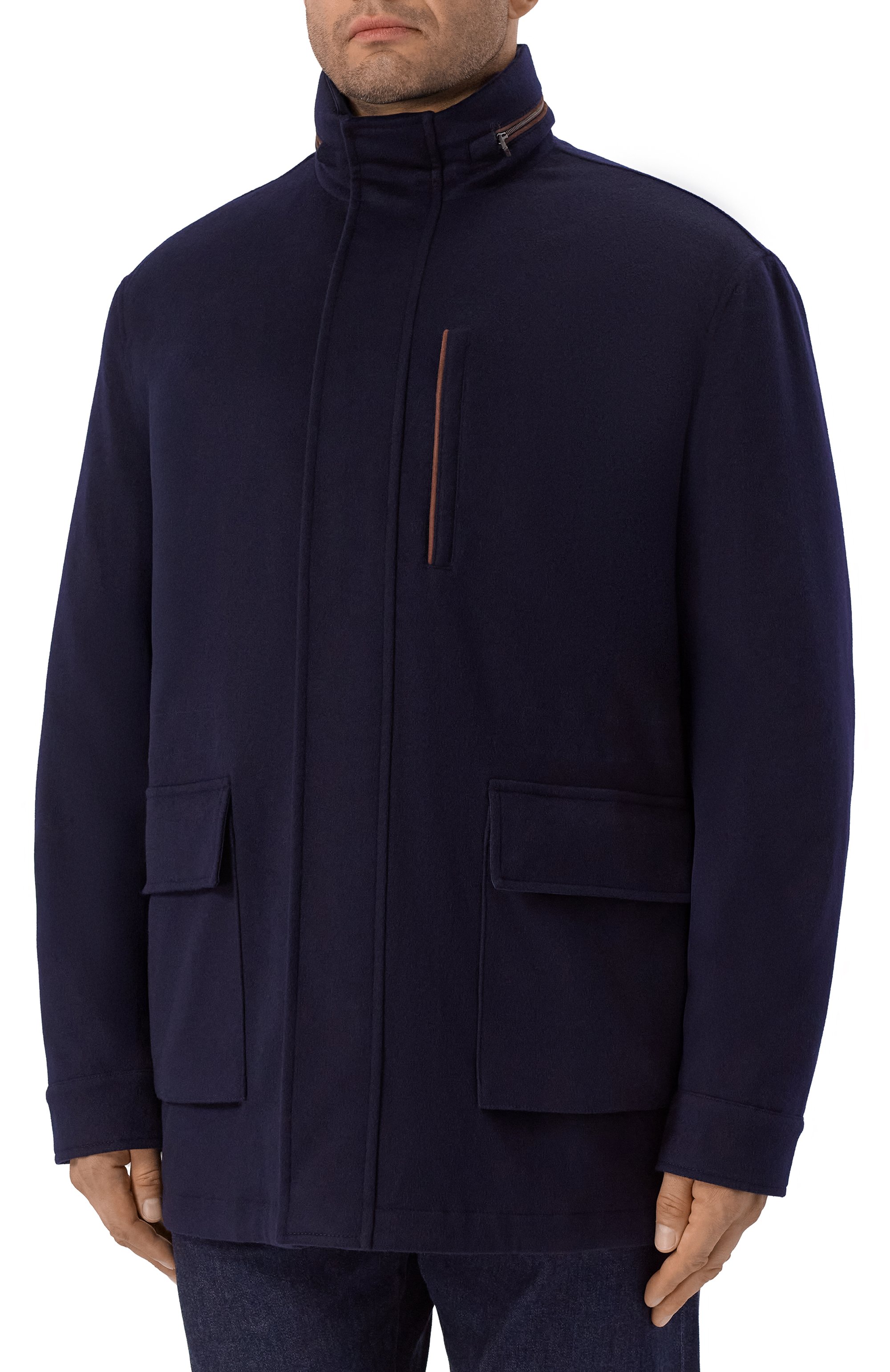 Кашемировая куртка PAUL&SHARK темно-синего цвета по цене 349500 руб., арт. 14312405/3XL-6XL, фото 3 Кашемировая куртка PAUL&SHARK, арт. 14312405/3XL-6XL, фото 3