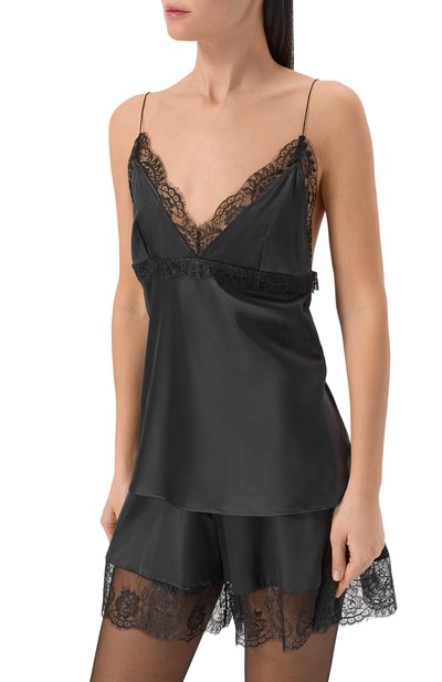 Атласный топ NINA RICCI черного цвета по цене 59950 руб., арт. 26PCT0036/SE1415, фото 3 Атласный топ NINA RICCI, арт. 26PCT0036/SE1415, фото 3