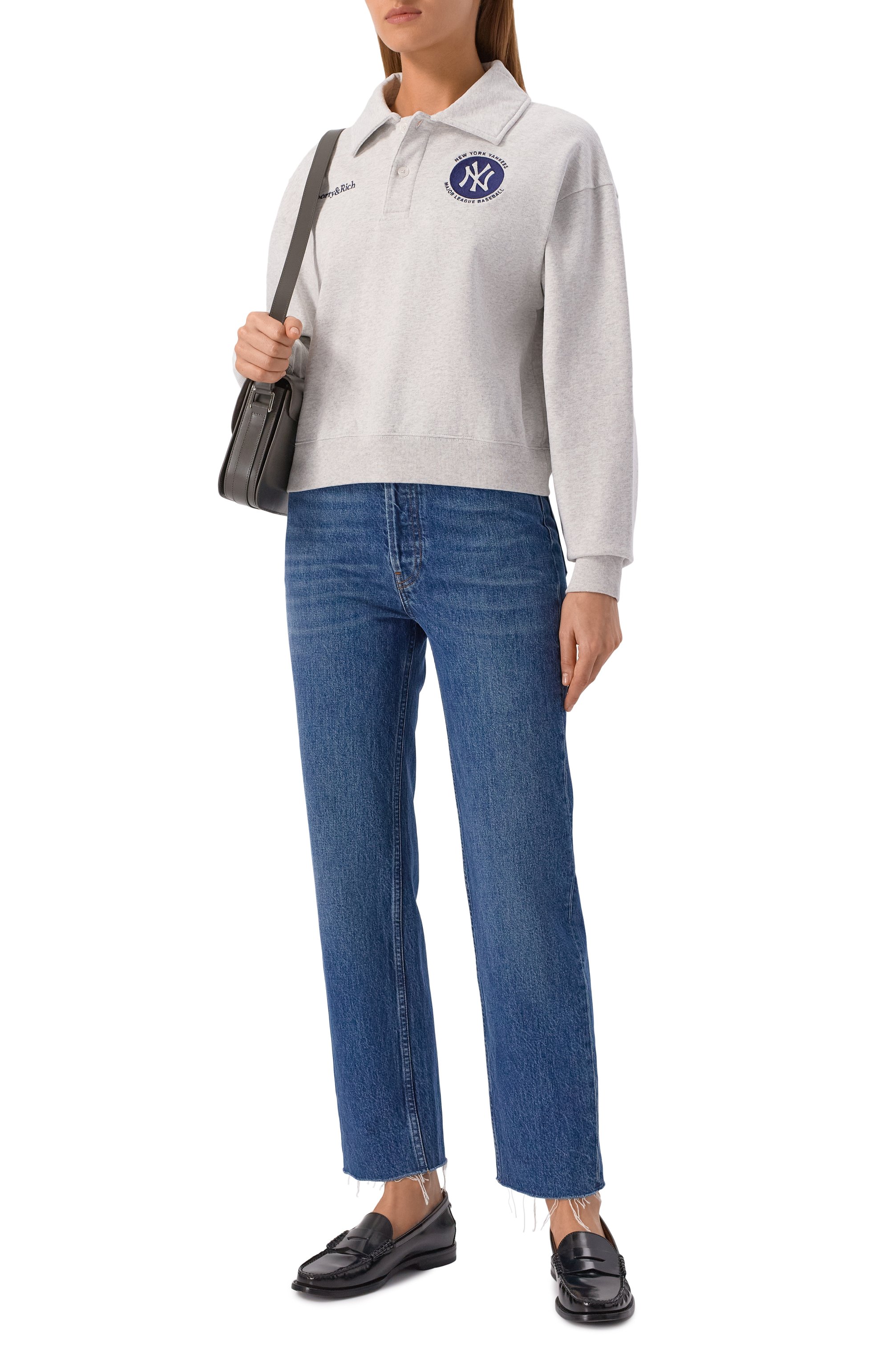 Хлопковое поло sporty & rich x '47 & the new york yankees SPORTY AND RICH, арт. ST072623659GY03, фото 2