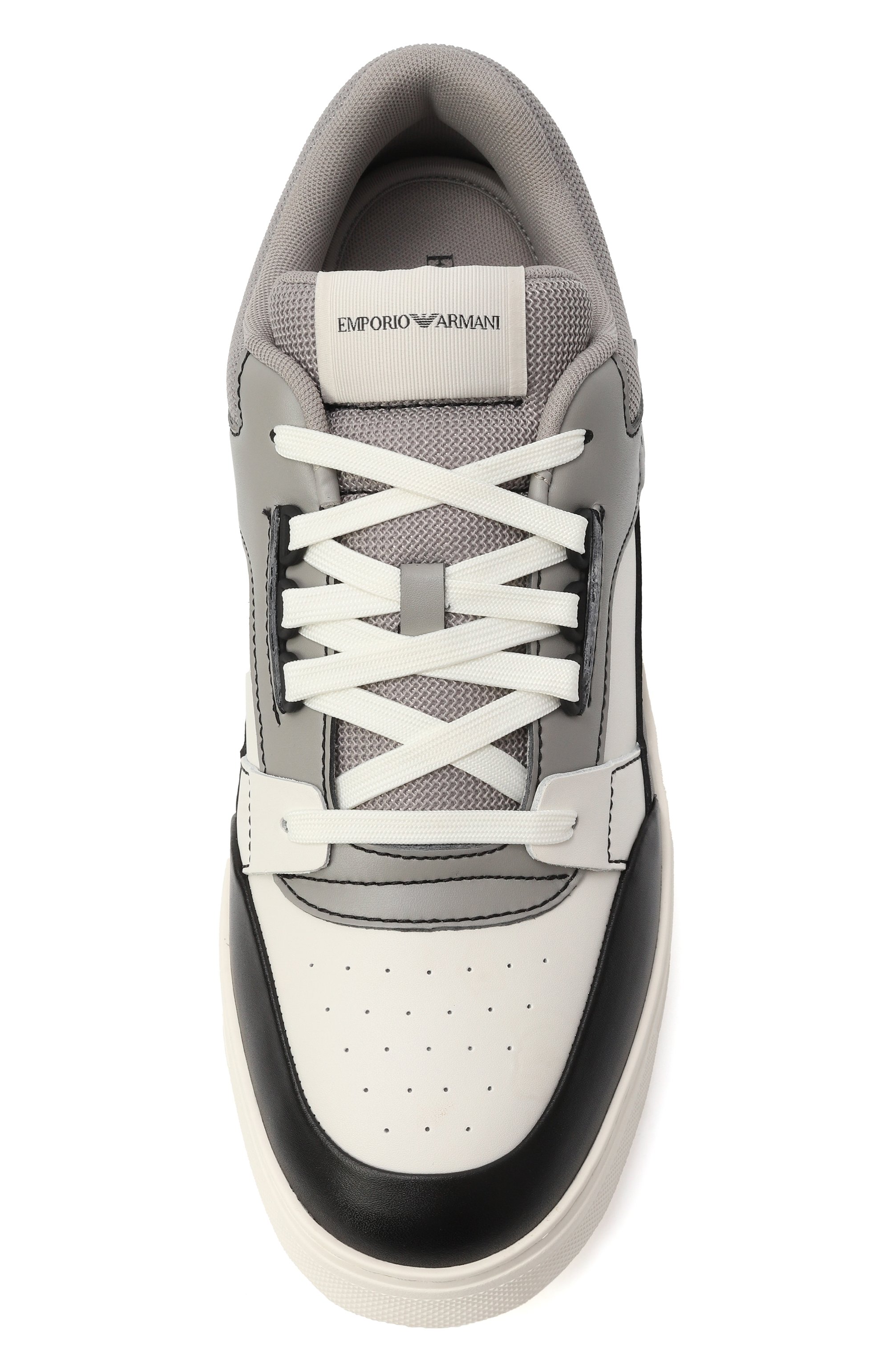 Кожаные кеды EMPORIO ARMANI, �арт. X4X688/XR333, фото 6