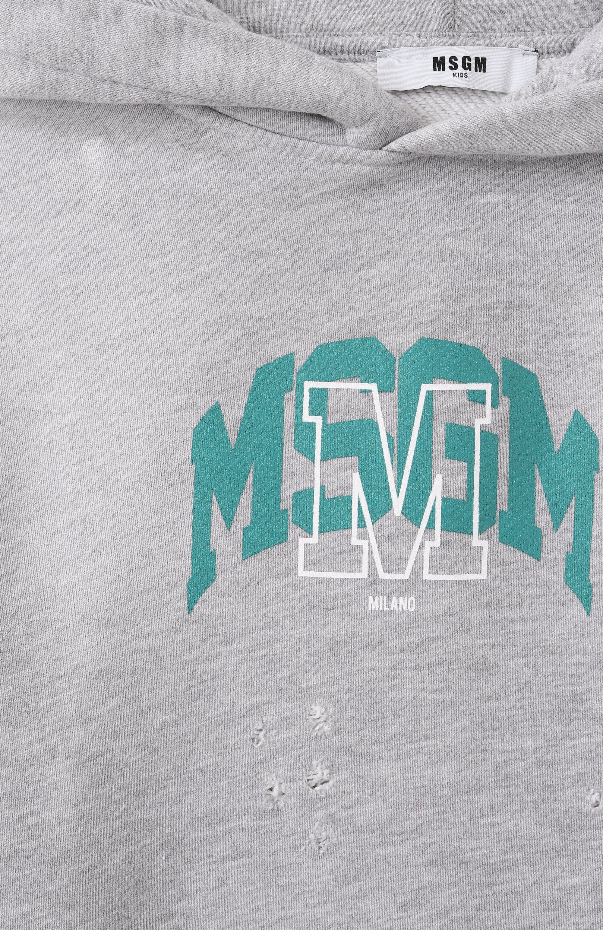 Хлопковое худи MSGM KIDS, арт. S5MSJBHS148, фото 3