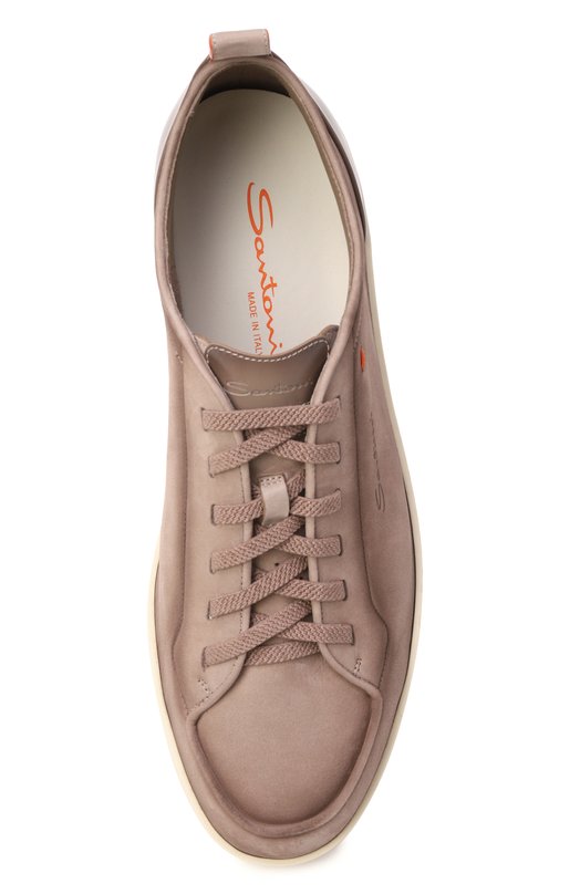 Замшевые кеды Monte Carlo Santoni MBNG22184TIRTFEH Бежевый  MBNG22184TIRTFEH Фото 5