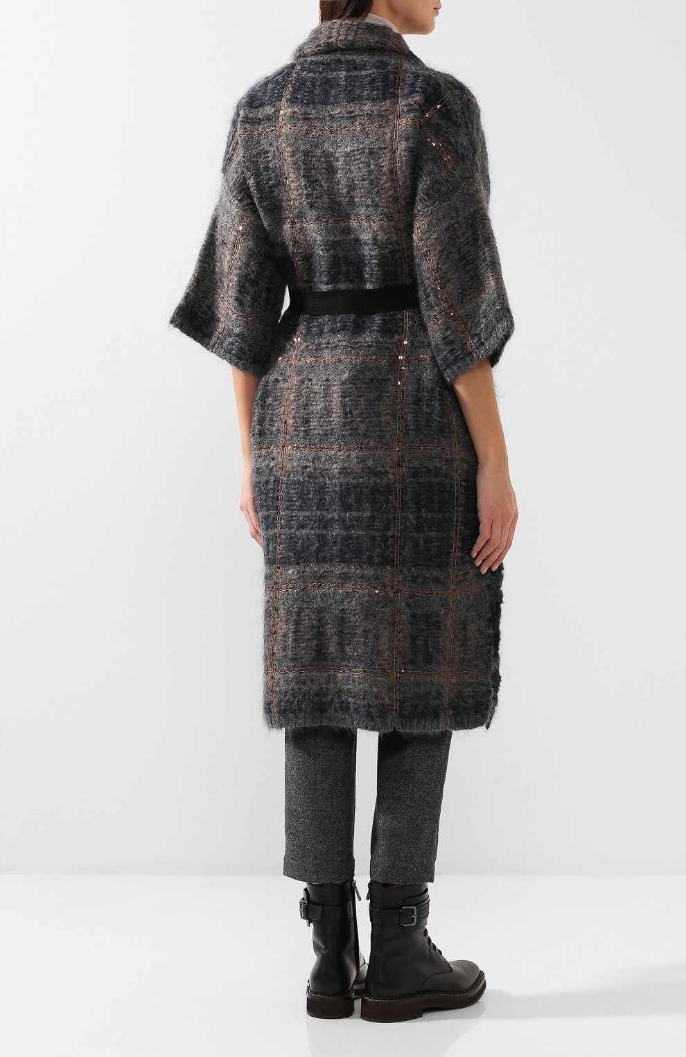 Вязаный кардиган с поясом BRUNELLO CUCINELLI, арт. M4U320426, фото 4