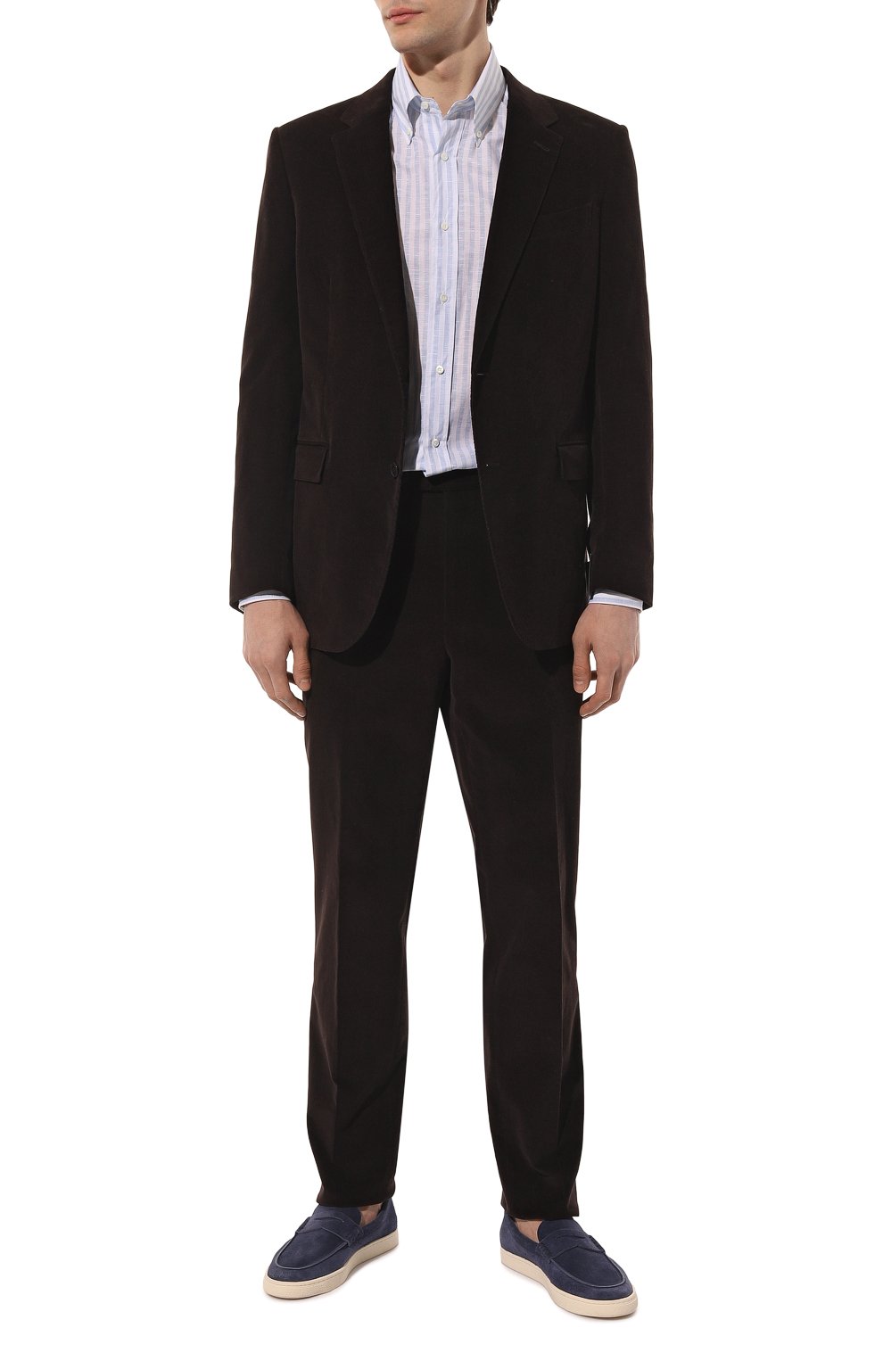 Рубашка из хлопка и льна BRUNELLO CUCINELLI, арт. MM6150038, фото 2