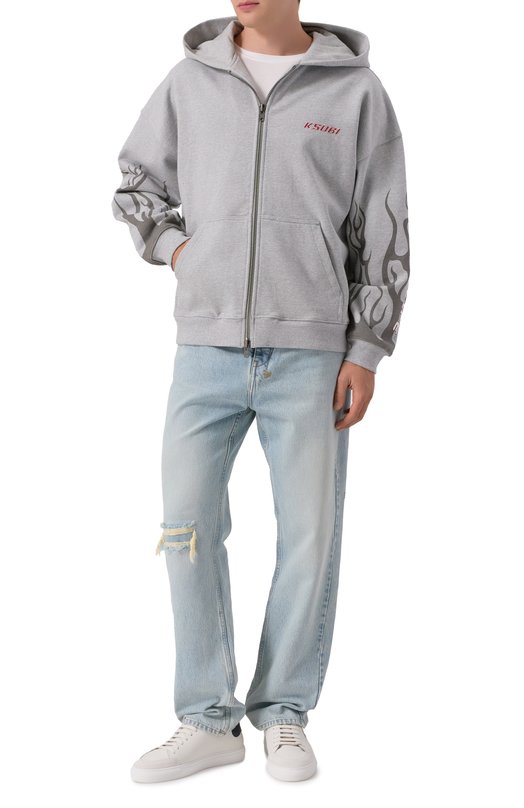 Хлопковая толстовка Ksubi MSP25FL001 Серый  MSP25FL001 Фото 2