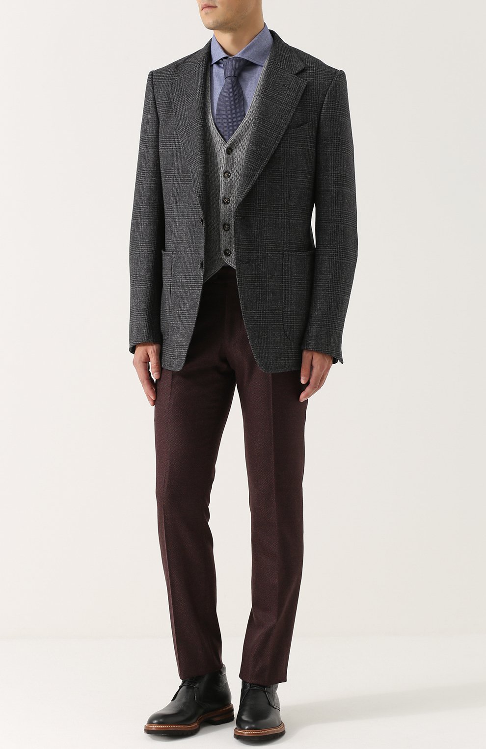 Жилет на пуговицах из смеси шерсти и вискозы с кашемиром WINDSOR, арт. 13 PI0S-G 10001642, фото 2