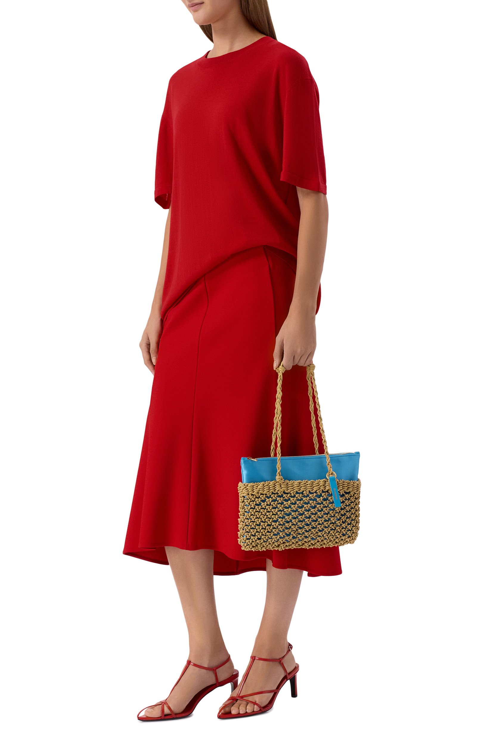 Сумка tangle JIL SANDER голубого цвета по цене 133000 руб., арт. J07ZH0069/P9340, фото 3 Сумка tangle JIL SANDER, арт. J07ZH0069/P9340, фото 3