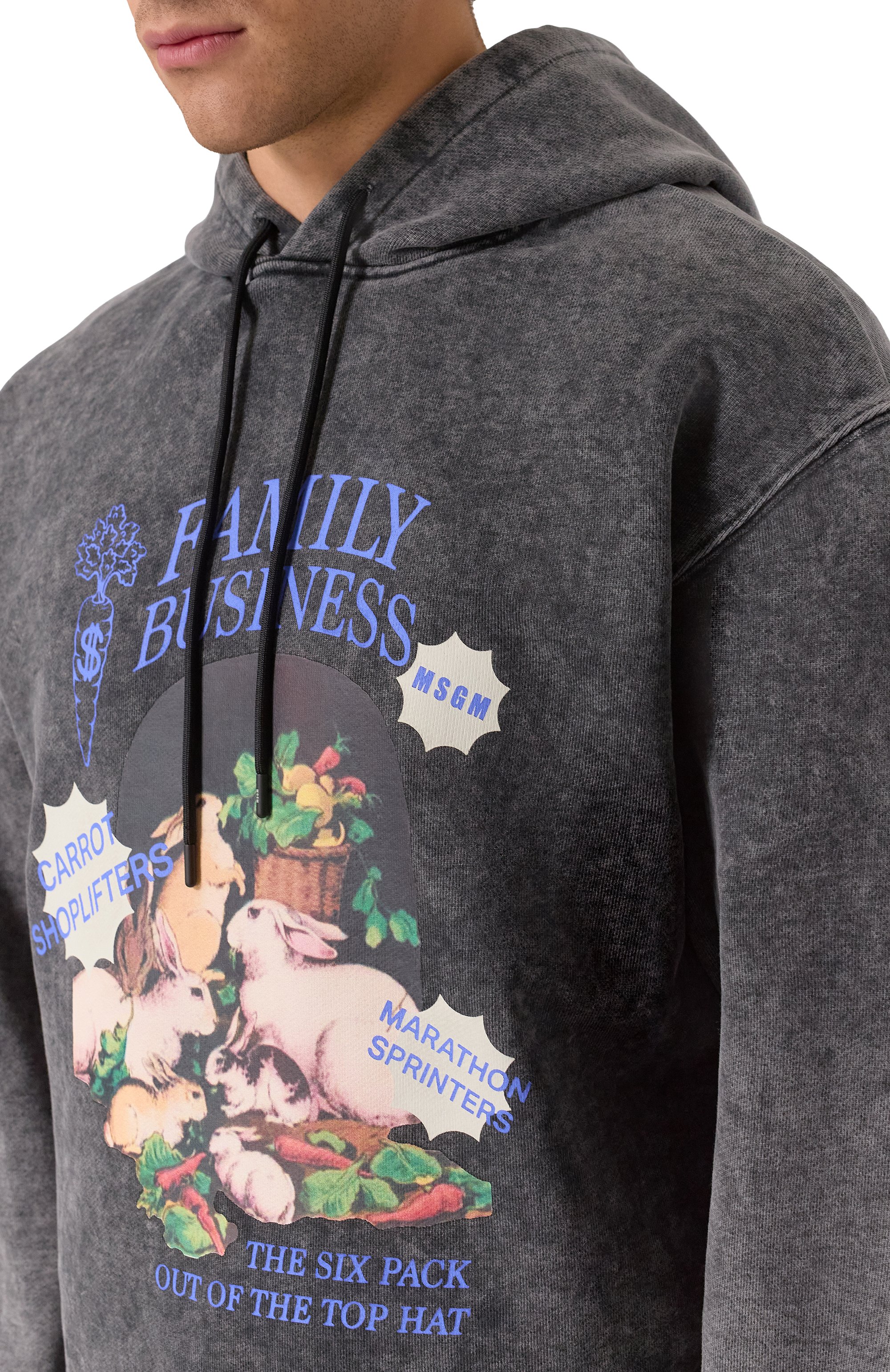 Хлопковое худи MSGM, арт. 3940MM93SE/257584, фото 5