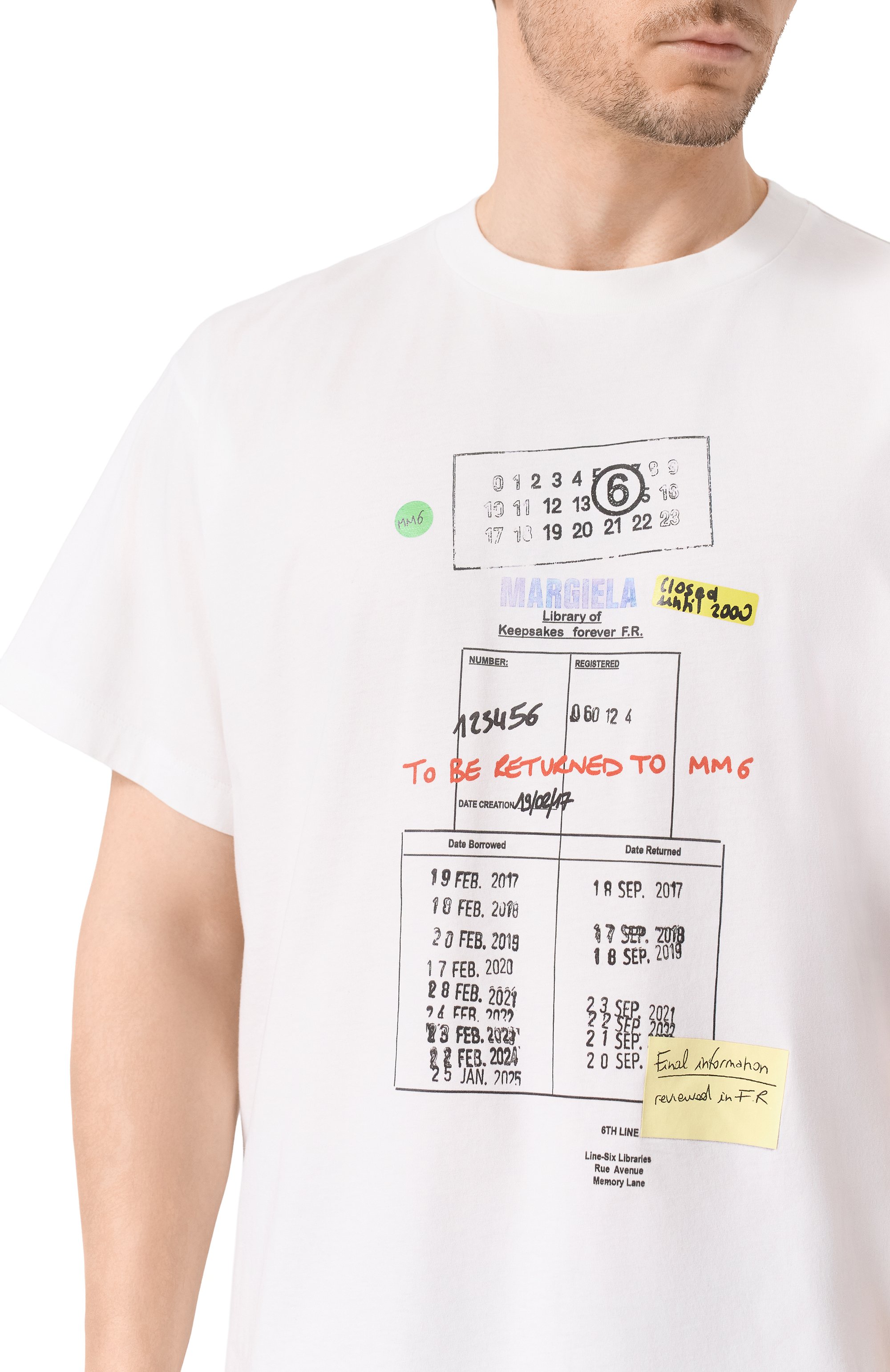 Хлопковая футболка MM6, арт. SH0GC0070/M20170_001, фото 5