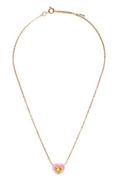 Подвеска с цитрином и розовой эмалью courage MOONKA, арт. crg-nl1-ctr, фото 1