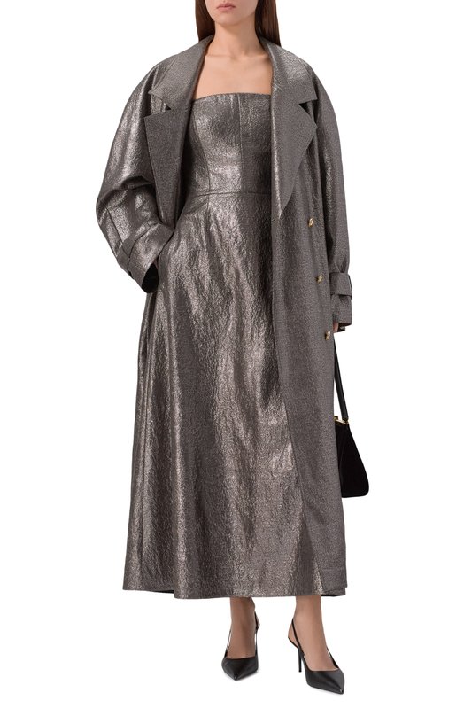Плащ из вискозы Хохлома х Алена Ахмадуллина WTO1333 Серебряный  WTO1333 Фото 2
