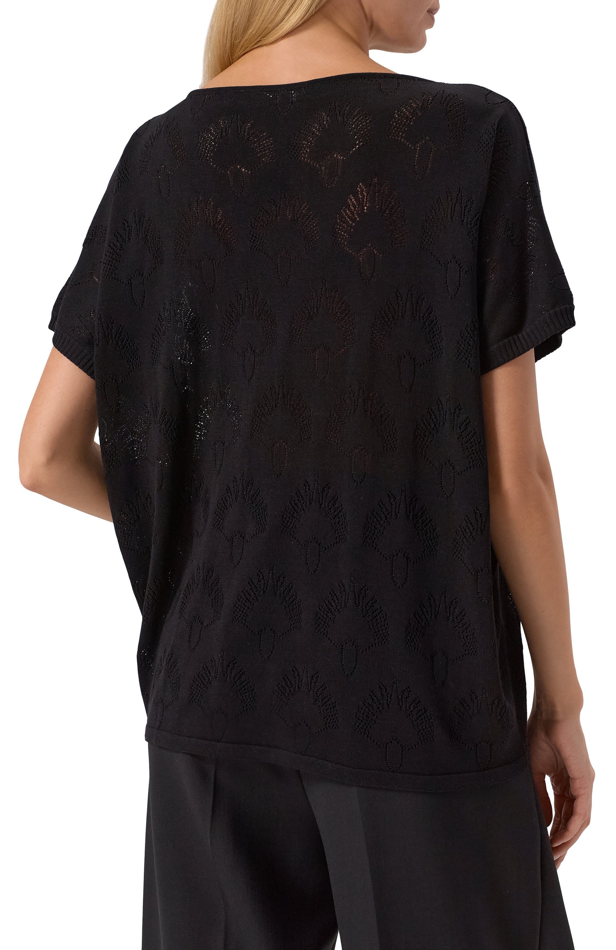 Пуловер из шелка и вискозы FREEAGE черного цвета по цене 45980 руб., арт. S25.JM135.6070.900, фото 4 Пуловер из шелка и вискозы FREEAGE, арт. S25.JM135.6070.900, фото 4