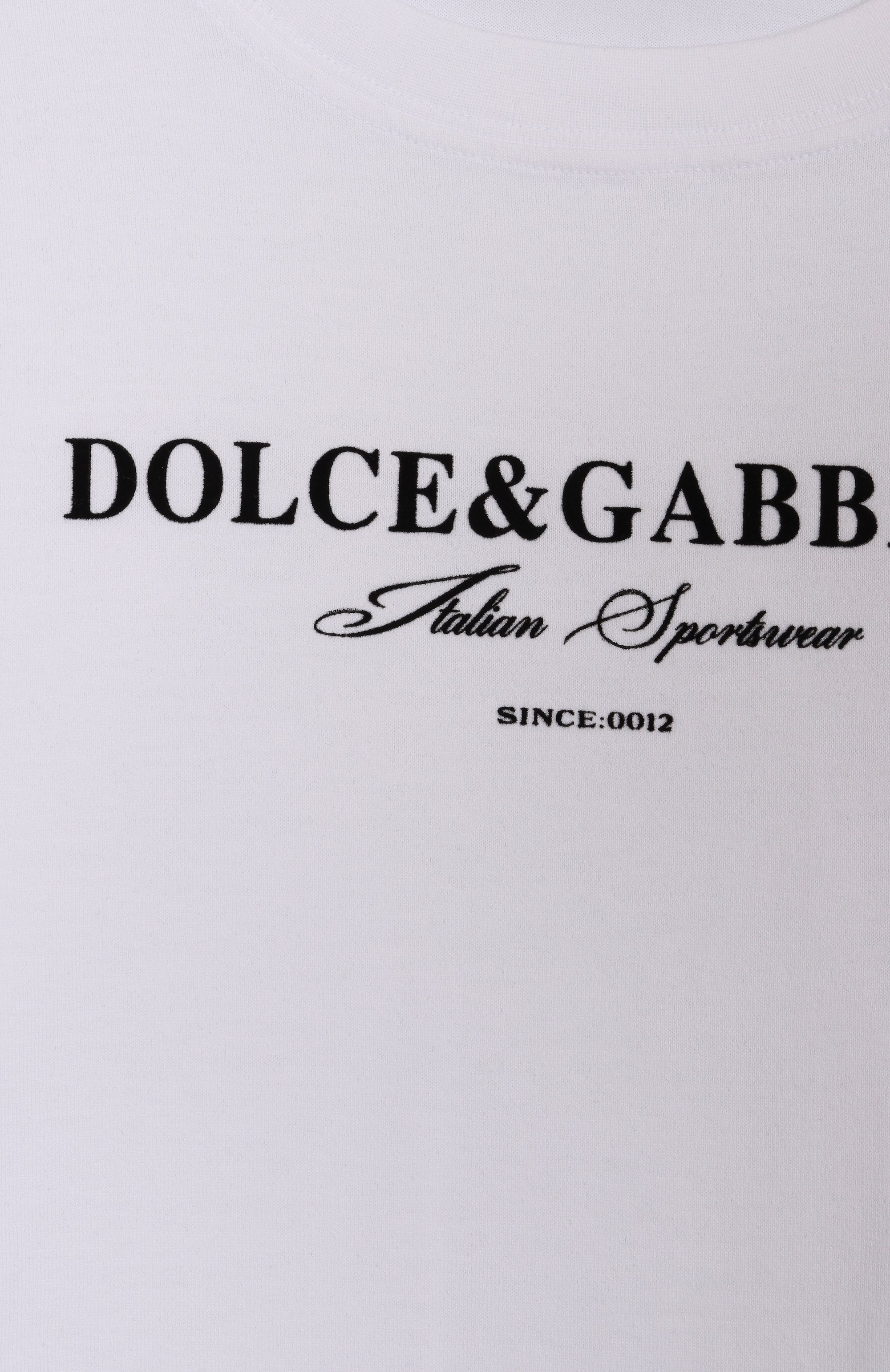 Хлопковая футболка DOLCE & GABBANA, арт. L4JTHU/G7PBN/8-12+, фото 3