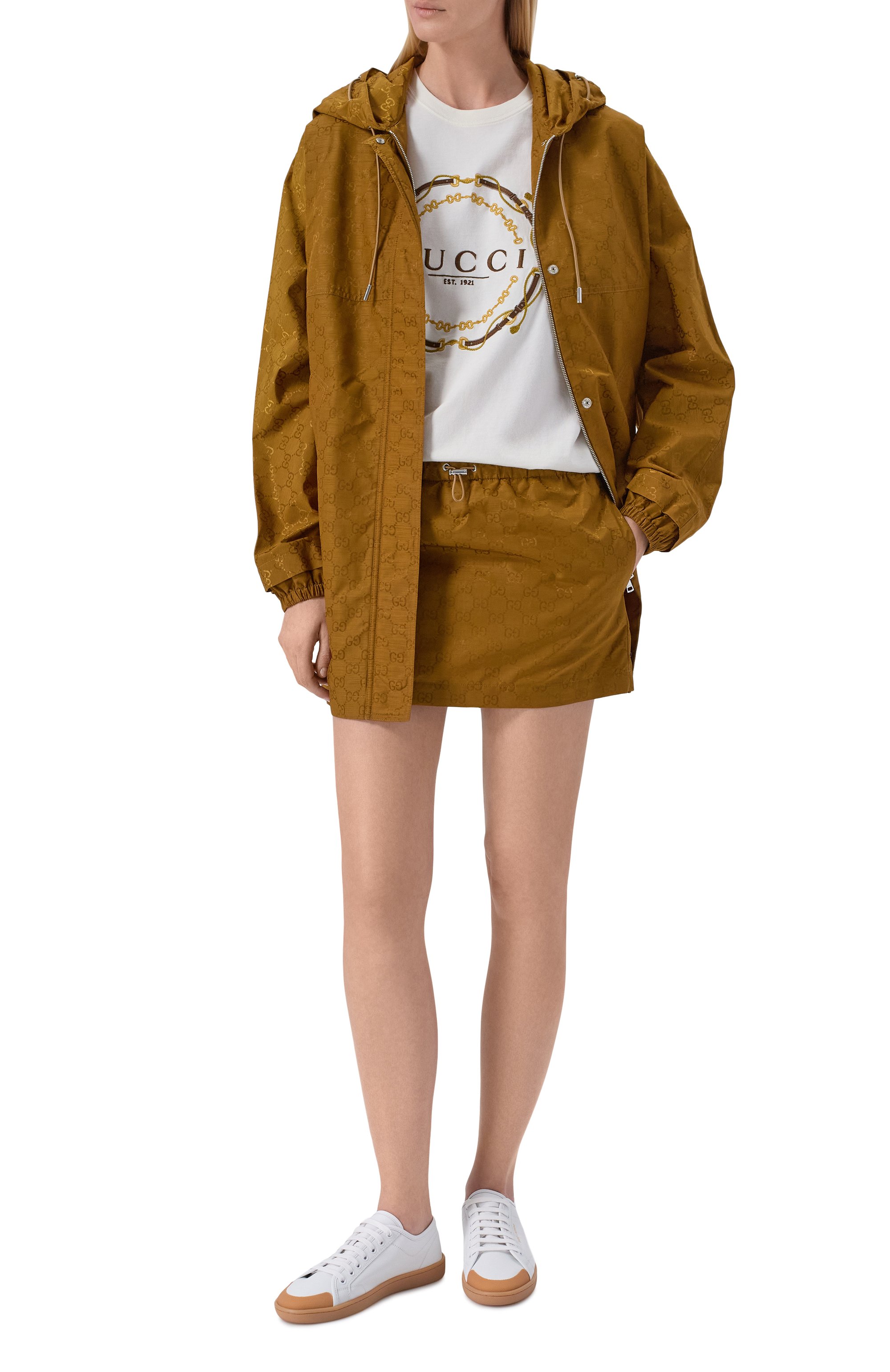 Юбка GUCCI коричневого цвета по цене 157500 руб., арт. 856026/ZAUC0, фото 2 Юбка GUCCI, арт. 856026/ZAUC0, фото 2