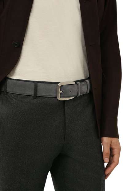 Замшевый ремень STEFANO RICCI серого цвета по цене 109000 руб., арт. N381SD/A570P, фото 2 Замшевый ремень STEFANO RICCI, арт. N381SD/A570P, фото 2