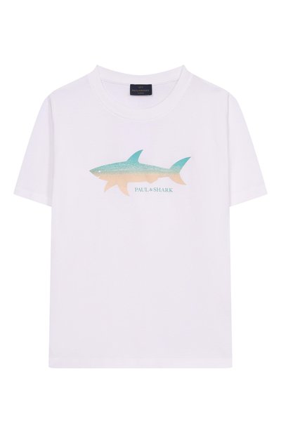 Хлопковая футболка PAUL & SHARK JUNIOR, арт. WUM00H/LAA53/6A-8A