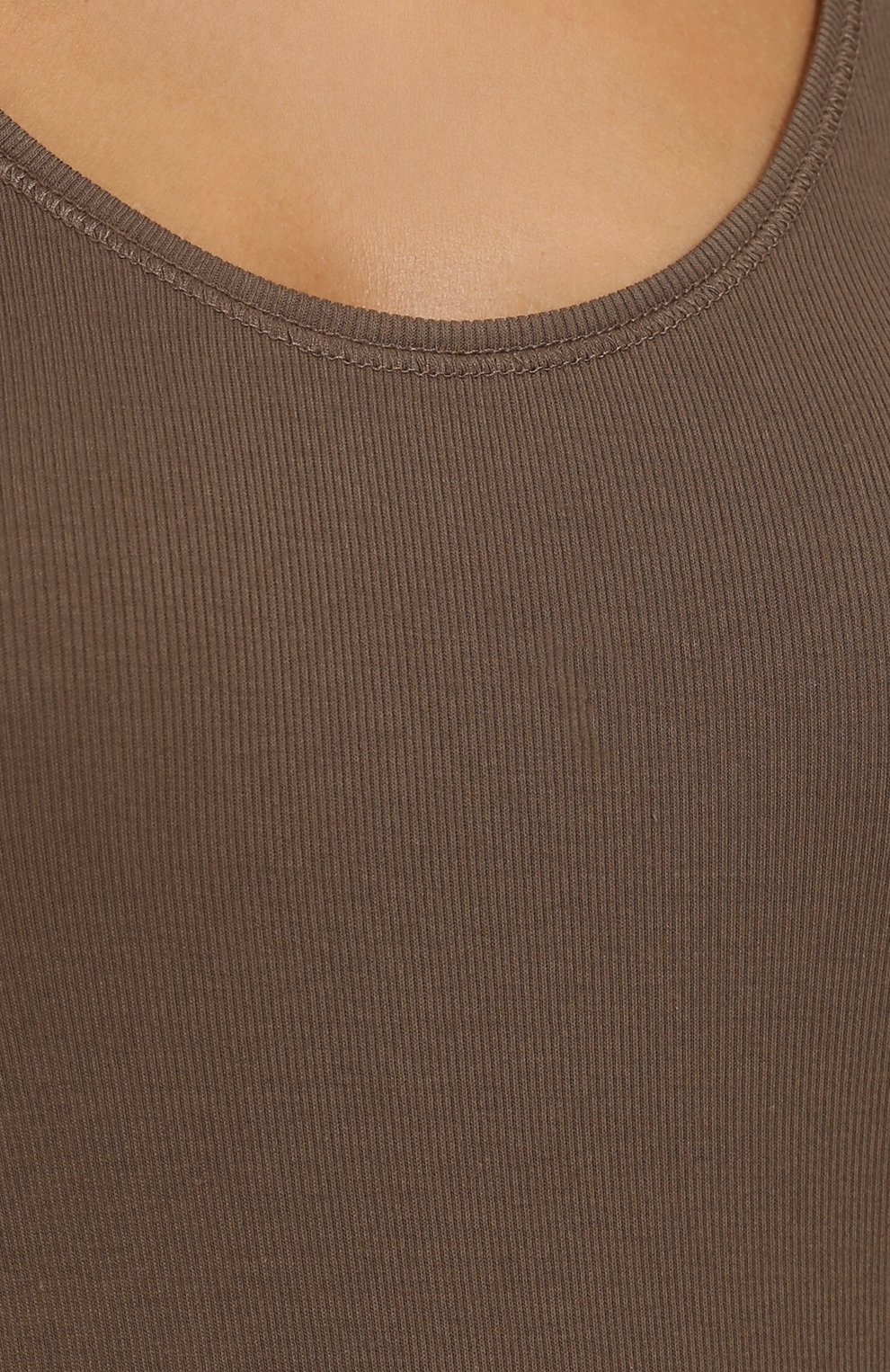 Однотонный хлопковый топ BRUNELLO CUCINELLI хаки цвета по цене 39950 руб., арт. M0TC8B4400, фото 5 Однотонный хлопковый топ BRUNELLO CUCINELLI, арт. M0TC8B4400, фото 5