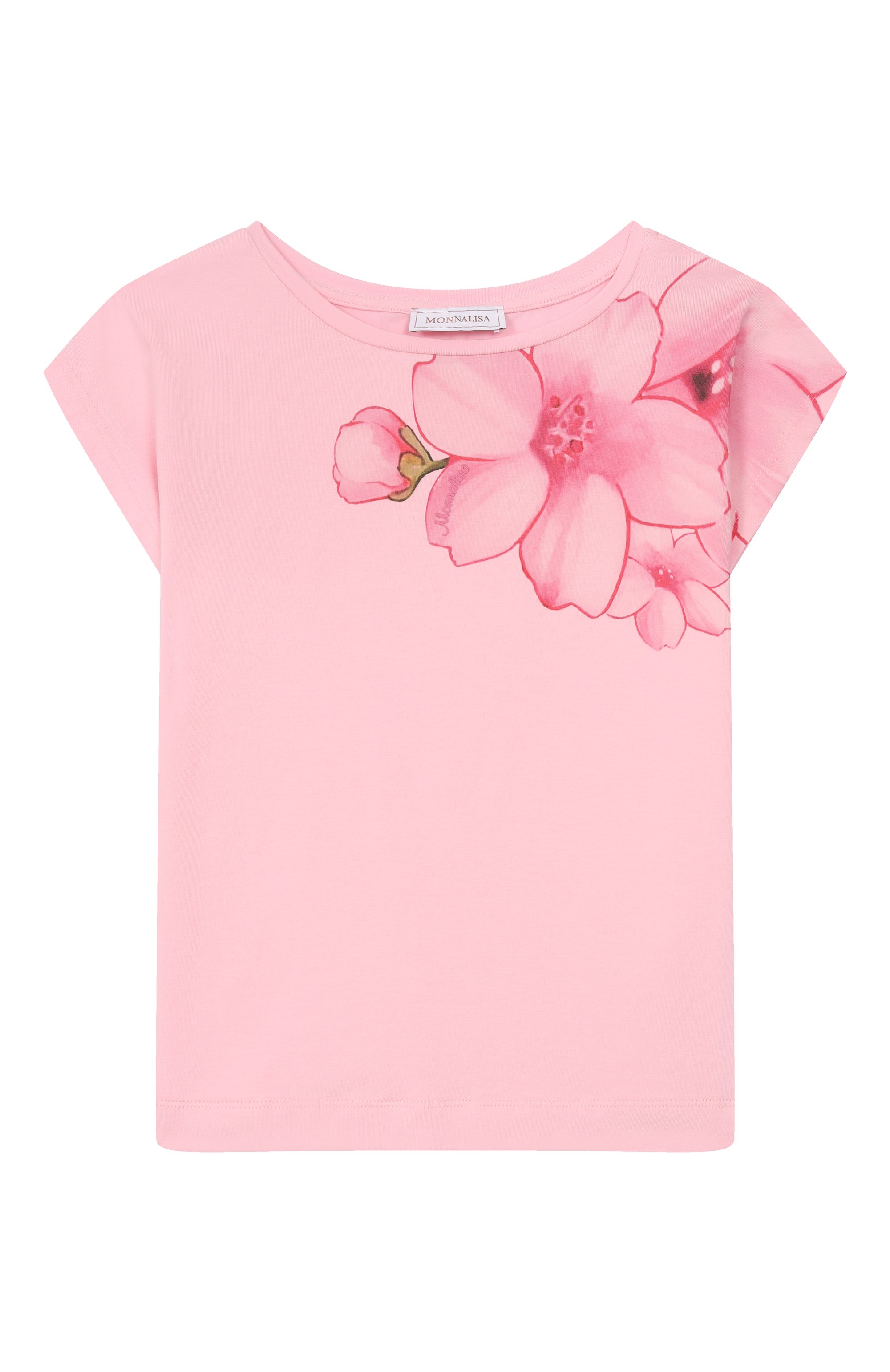 Хлопковая футболка MONNALISA, арт. 11E608, фото 1