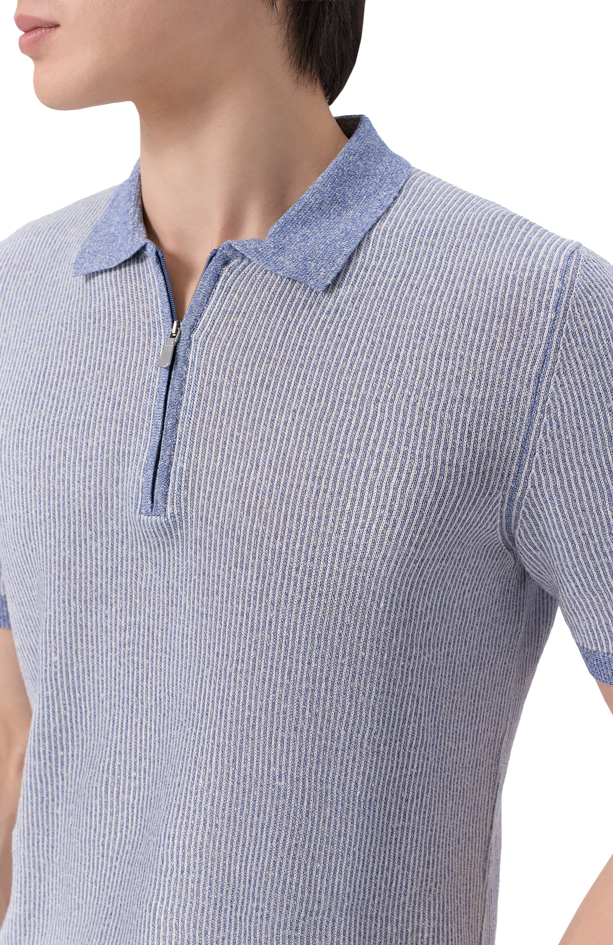 Поло изо льна и хлопка GRAN SASSO, арт. 57172/18647, фото 5