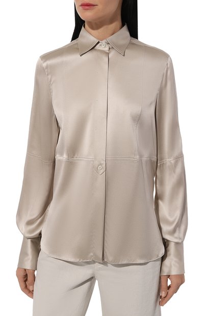 Атласная блузка BRUNELLO CUCINELLI, арт. MPC59NR516, фото 3