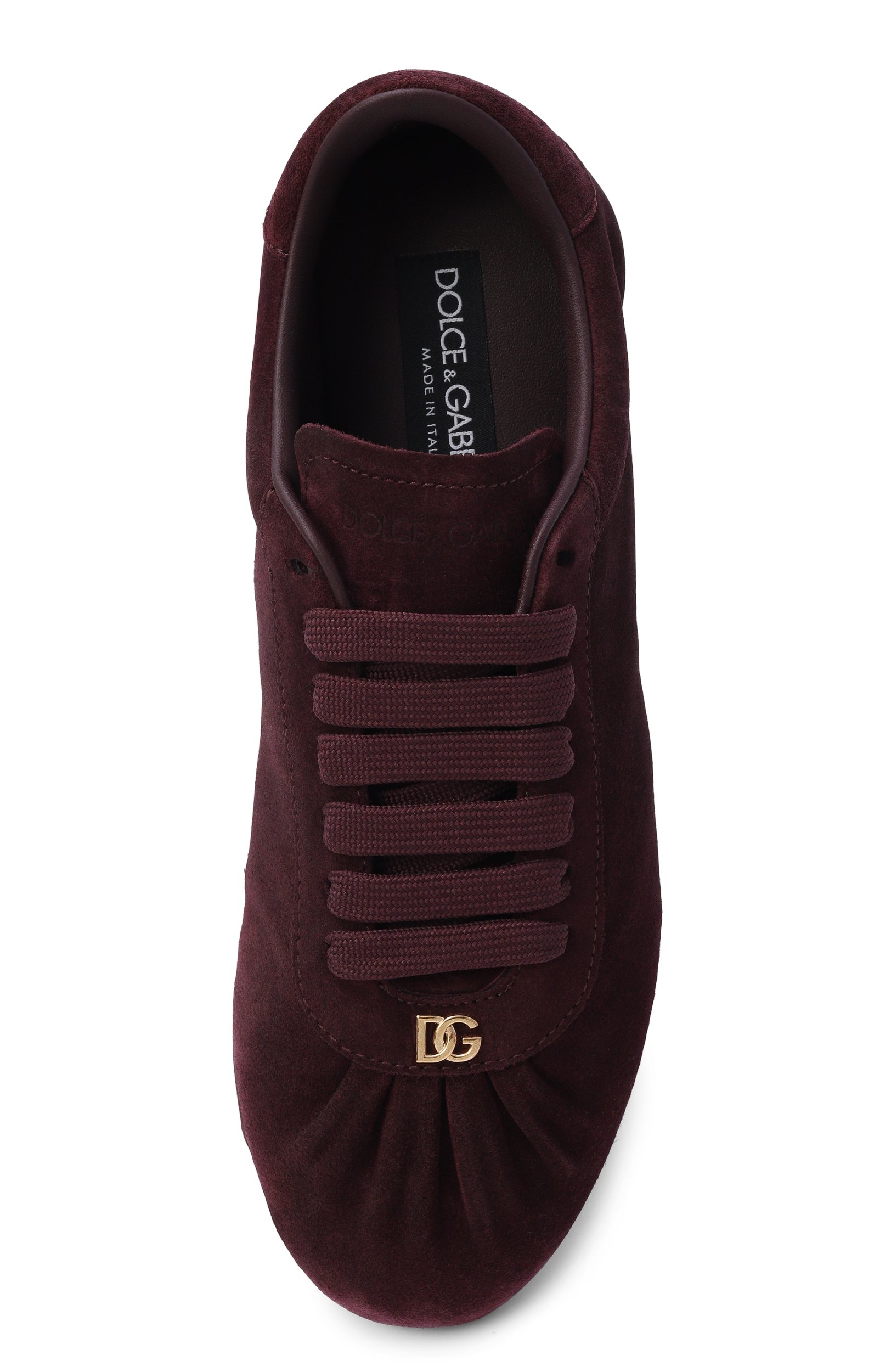 Замшевые кеды soft ballet DOLCE & GABBANA темно-бордового цвета по цене 65350 руб., арт. CK2485/A0581, фото 6 Замшевые кеды soft ballet DOLCE & GABBANA, арт. CK2485/A0581, фото 6