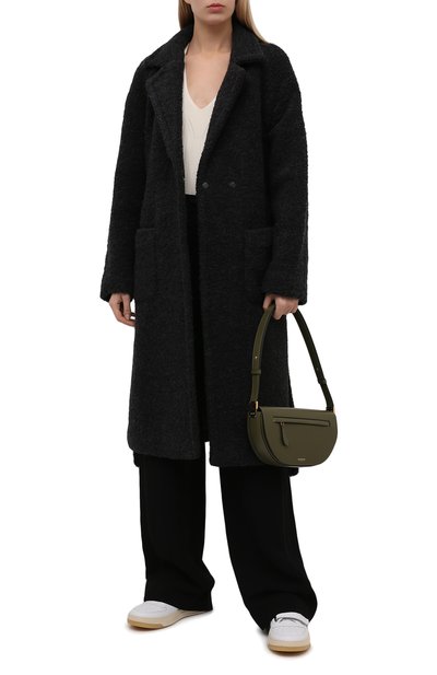 Пальто GANNI темно-серого цвета по цене 45850 руб., арт. F6258, фото 2 Пальто GANNI, арт. F6258, фото 2