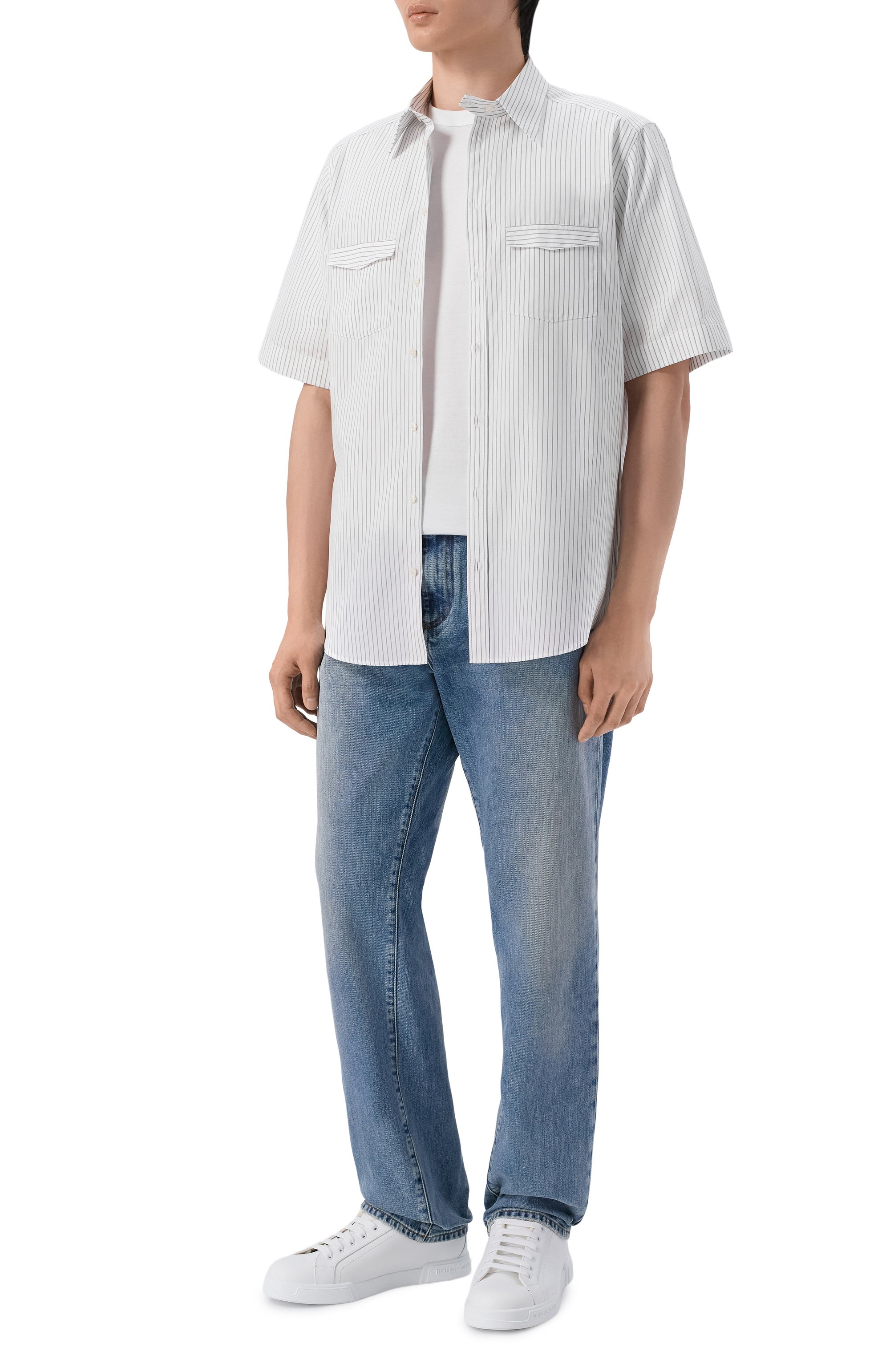 Хлопковая рубашка DOLCE & GABBANA, арт. G50C6T/FR50B, фото 2