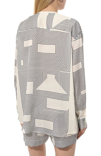 Рубашка LOW CLASSIC молочного цвета по цене 45500 руб., арт. L0W23UC_SH050_PR, фото 4 Рубашка LOW CLASSIC, арт. L0W23UC_SH050_PR, фото 4