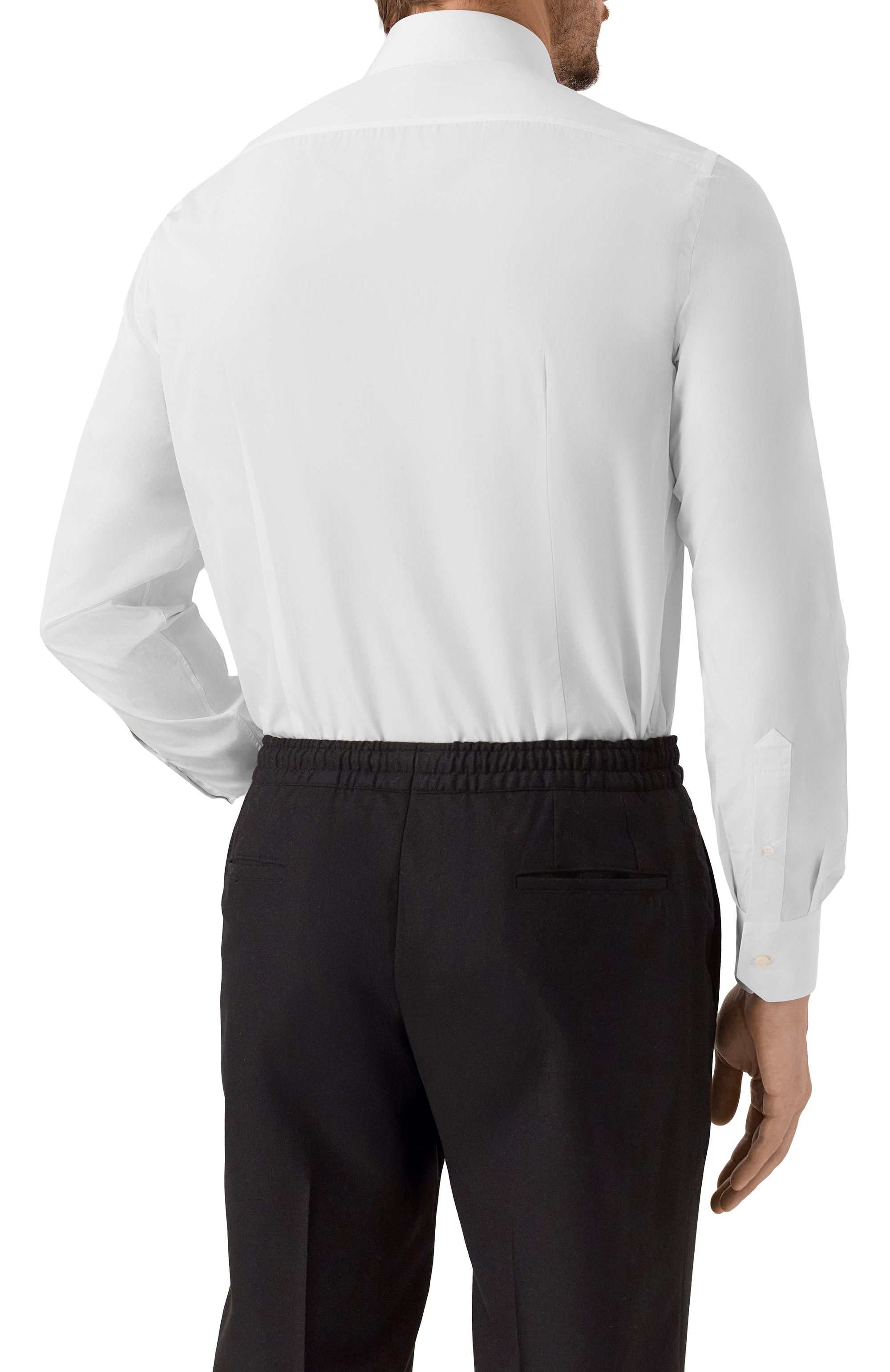 Хлопковая сорочка ZILLI белого цвета по цене 126500 руб., арт. CLAA01M010008430U, фото 4 Хлопковая сорочка ZILLI, арт. CLAA01M010008430U, фото 4