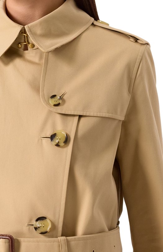 Хлопковый тренч Burberry 8079417 Бежевый  8079417 Фото 5
